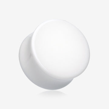 A Pair of Basic UV Acrylic Double Flared Ear Gauge Plug-White